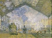 Claude Monet Saint Lazare train station Germany oil painting artist